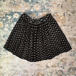 Rachel Roy black and gray wool blend flared/skater skirt